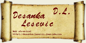 Desanka Lešević vizit kartica
